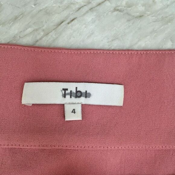 Tibi Twill Off the Shoulder Top pink Size 4 Blouse - Picture 4 of 8